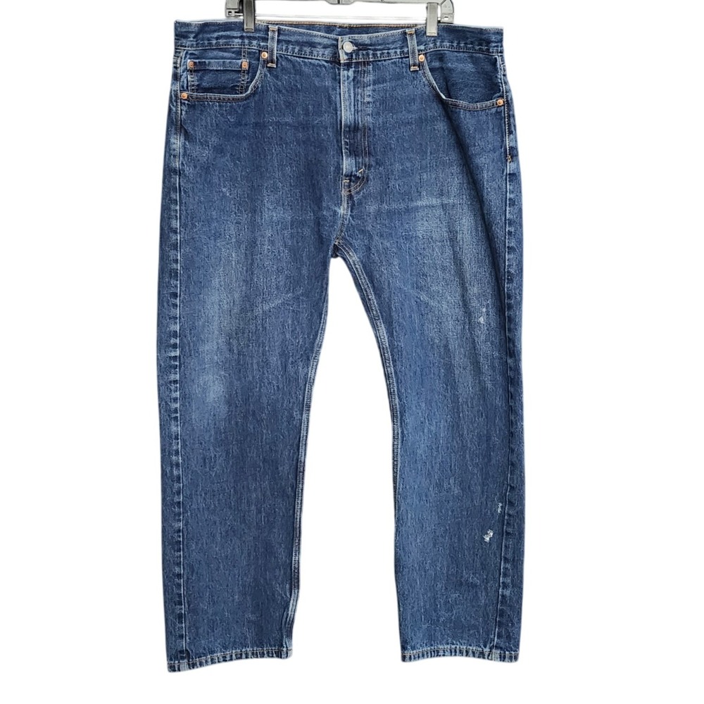 Levi's 505 Mens Blue Sporty Straight Leg Workwear Classic 5 Pocket Jeans 42/30